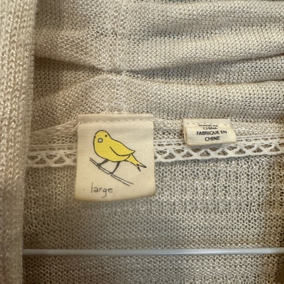 Yellow Bird by Anthropologie open front cardigan size Large - Picture 2 of 5